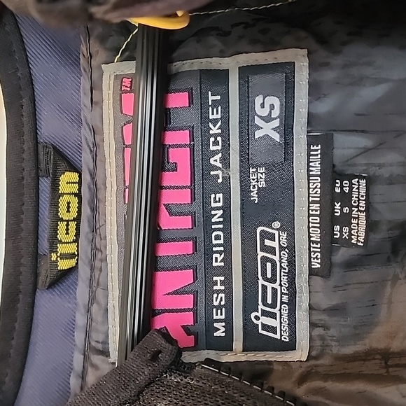 ANTHEM Mesh Padded Black Riding Jacket ICON MOTOSPORTS XS - Picture 4 of 12